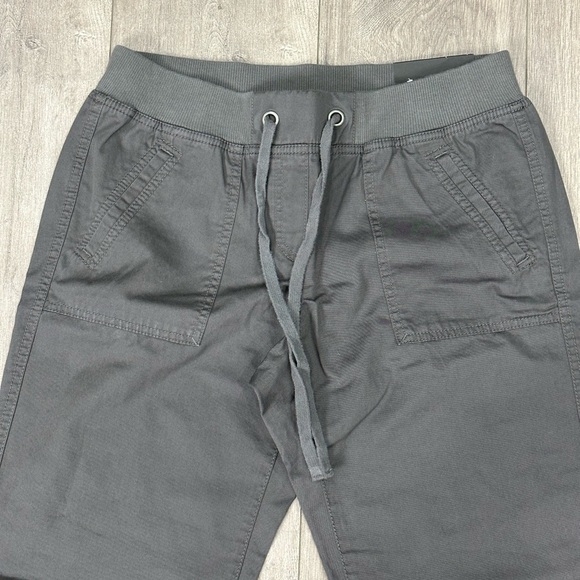 Women's Ann Taylor LOFT 6 Small Pants Twill Gray Elastic Waist Straight NWT - Picture 5 of 11